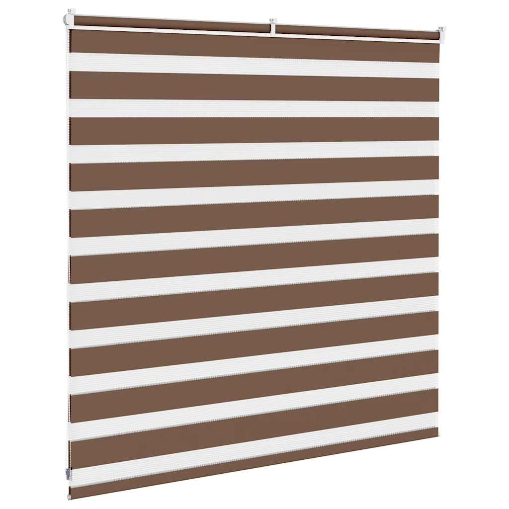 vidaXL Zebra Blind Brown 145x100 cm Fabric Width 140.9 cm Polyester 4