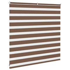 vidaXL Zebra Blind Brown 145x100 cm Fabric Width 140.9 cm Polyester 4
