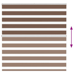 vidaXL Zebra Blind Brown 145x100 cm Fabric Width 140.9 cm Polyester 5
