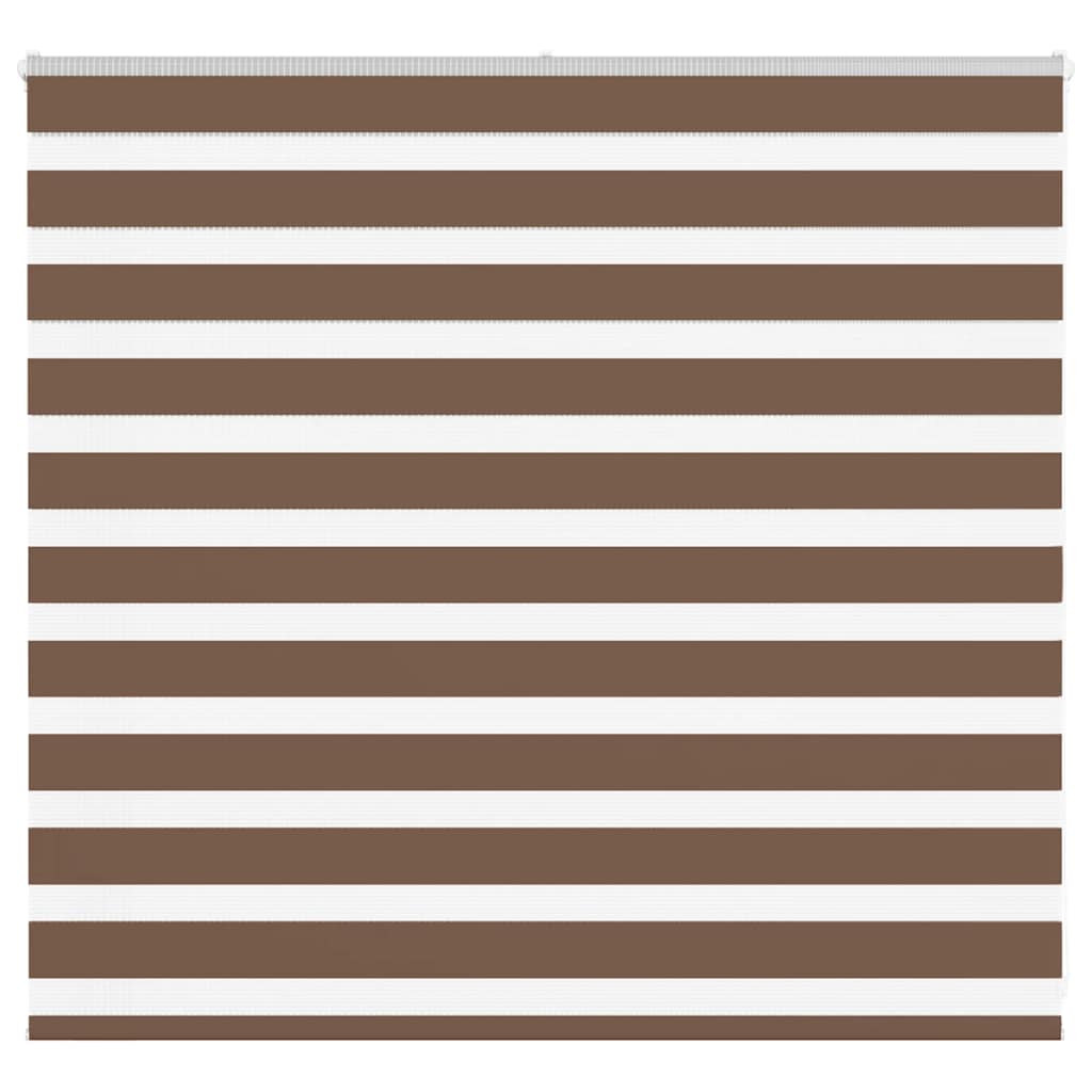 vidaXL Zebra Blind Brown 155x100 cm Fabric Width 150.9 cm Polyester 1