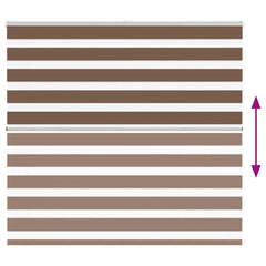 vidaXL Zebra Blind Brown 155x100 cm Fabric Width 150.9 cm Polyester 5