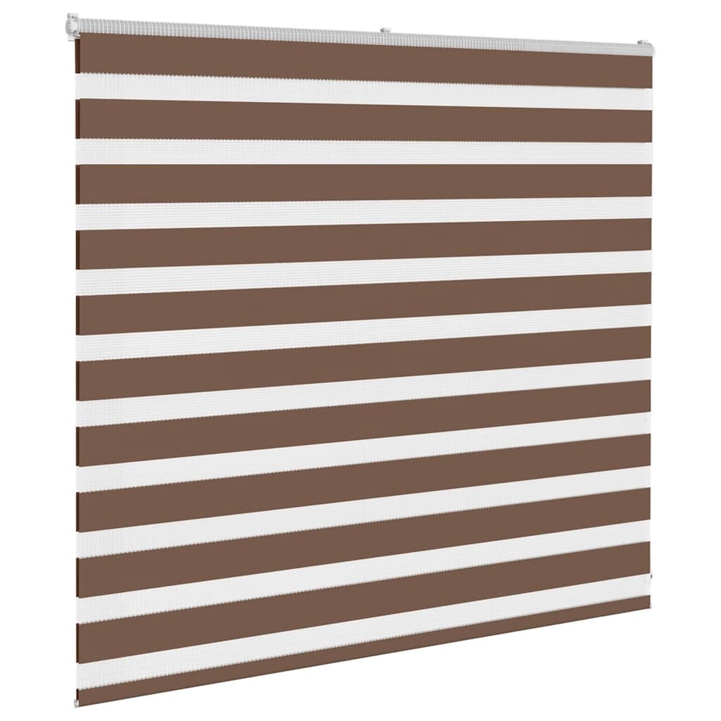 vidaXL Zebra Blind Brown 160x100 cm Fabric Width 155.9 cm Polyester 3