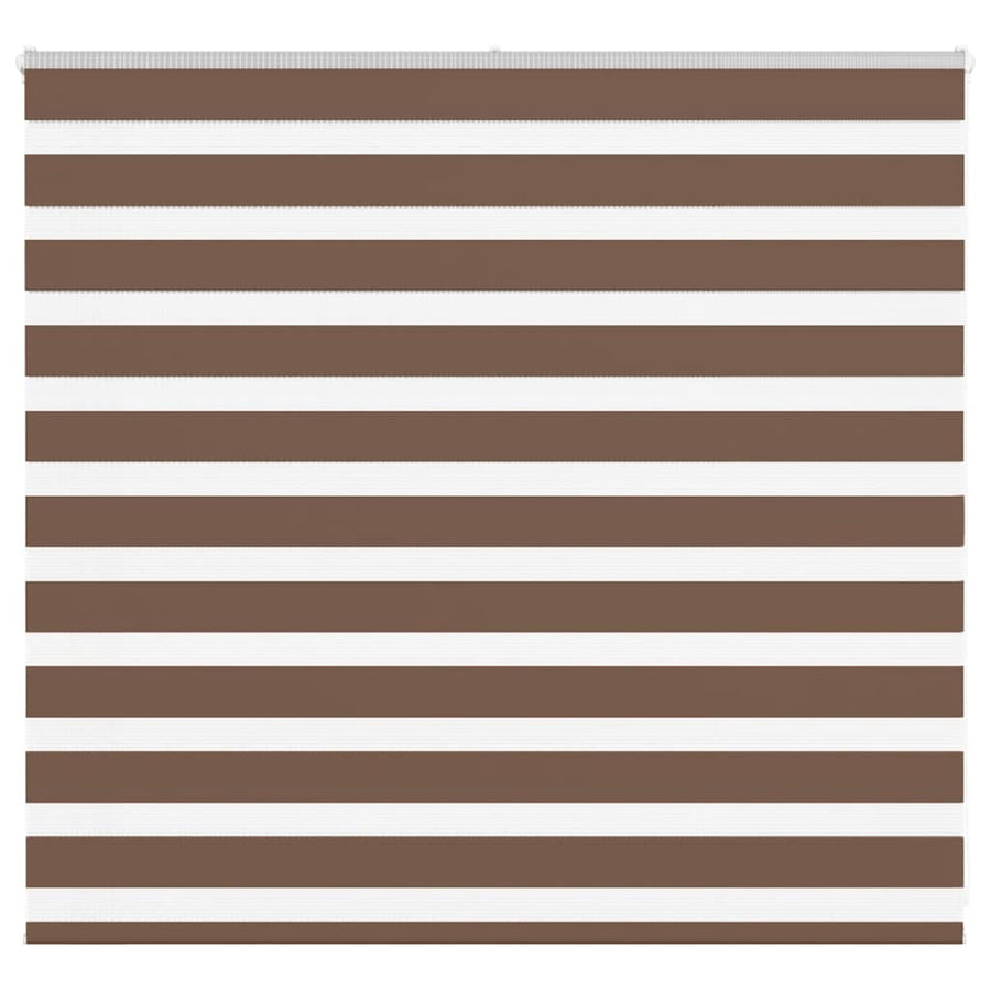 vidaXL Zebra Blind Brown 165x100 cm Fabric Width 160,9 cm Polyester 1