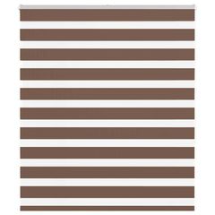 vidaXL Zebra Blind Brown 120x150 cm Fabric Width 115.9 cm Polyester 1