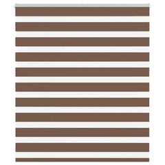 vidaXL Zebra Blind Brown 125x150 cm Fabric Width 120.9 cm Polyester 1