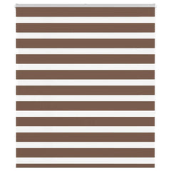 vidaXL Zebra Blind Brown 135x150 cm Fabric Width 130.9 cm Polyester 1