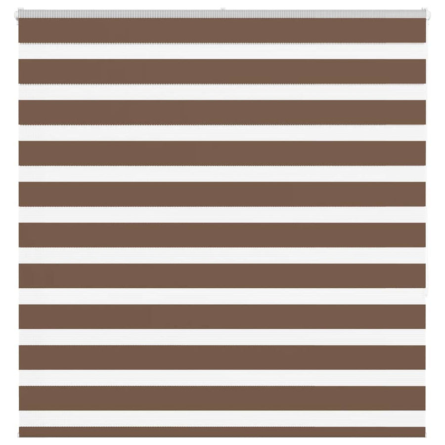 vidaXL Zebra Blind Brown 140x150 cm Fabric Width 135,9 cm Polyester 1