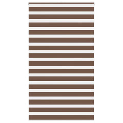 vidaXL Zebra Blind Brown 125x200 cm Fabric Width 120.9 cm Polyester 1