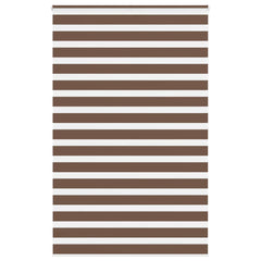 vidaXL Zebra Blind Brown 145x200 cm Fabric Width 140.9 cm Polyester 1