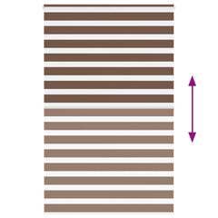 vidaXL Zebra Blind Brown 145x200 cm Fabric Width 140.9 cm Polyester 5