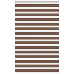 vidaXL Zebra Blind Brown 150x200 cm Fabric Width 145.9 cm Polyester 1
