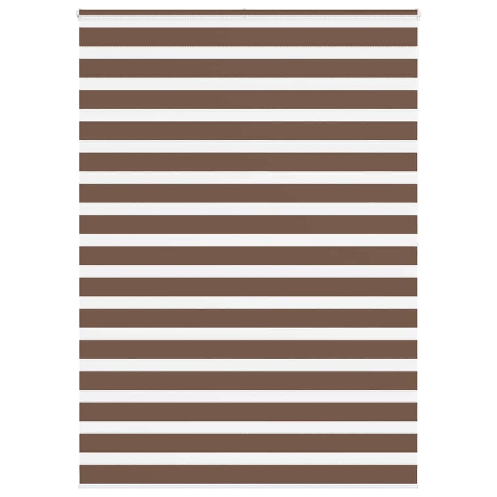 vidaXL Zebra Blind Brown 165x200 cm Fabric Width 160.9 cm Polyester 1