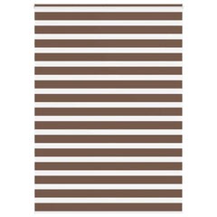 vidaXL Zebra Blind Brown 165x200 cm Fabric Width 160.9 cm Polyester 1