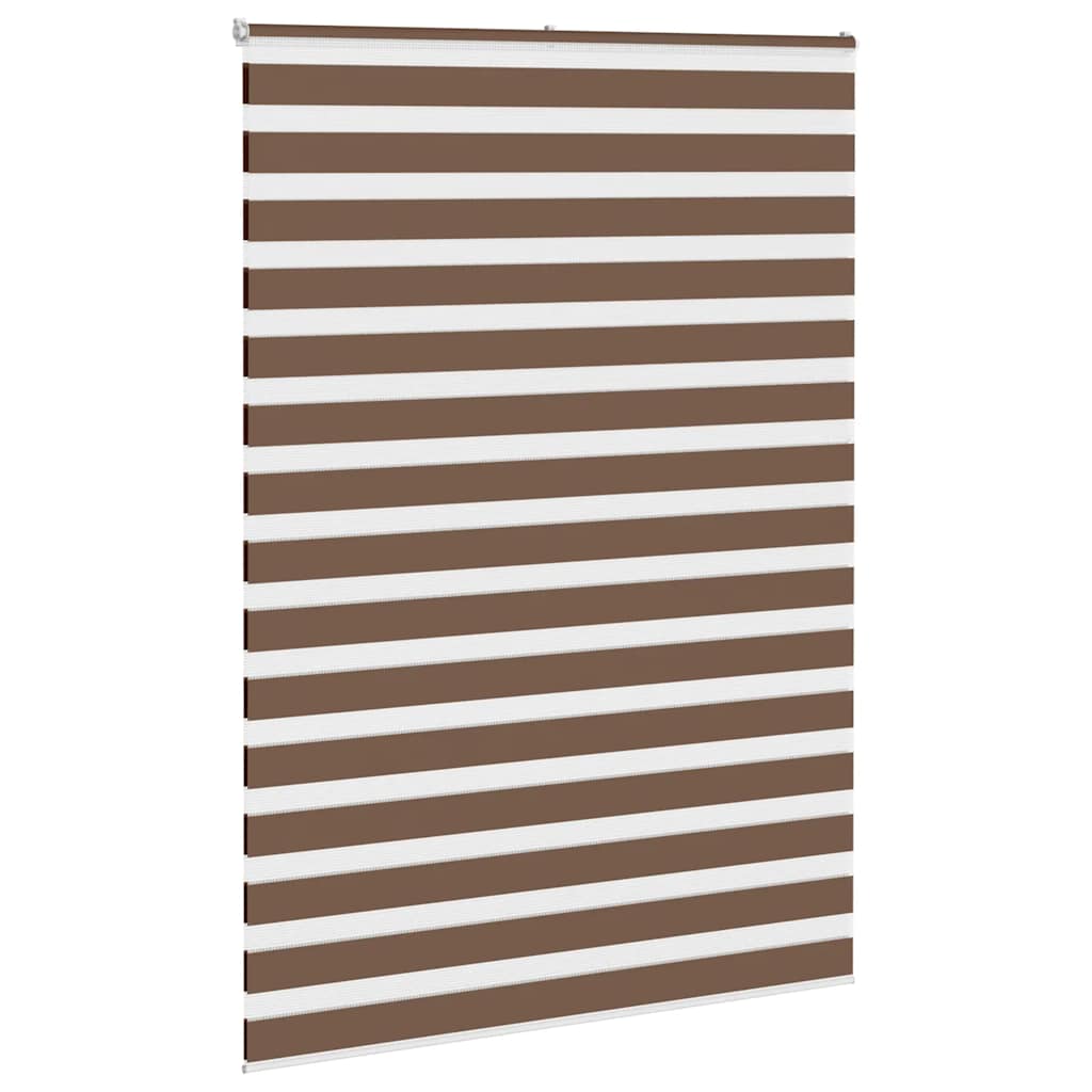 vidaXL Zebra Blind Brown 165x200 cm Fabric Width 160.9 cm Polyester 3