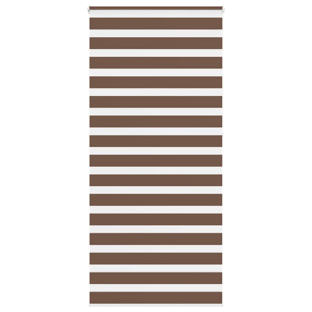 vidaXL Zebra Blind Brown 95x230 cm Fabric Width 90.9 cm Polyester 1