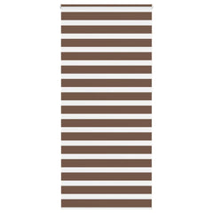 vidaXL Zebra Blind Brown 95x230 cm Fabric Width 90.9 cm Polyester 1
