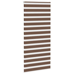 vidaXL Zebra Blind Brown 95x230 cm Fabric Width 90.9 cm Polyester 3