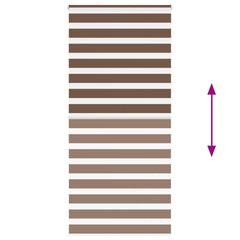 vidaXL Zebra Blind Brown 95x230 cm Fabric Width 90.9 cm Polyester 5