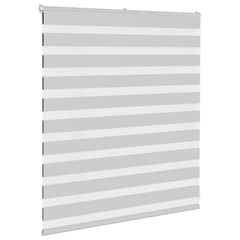 vidaXL Zebra Blind Light Grey 120x100 cm Fabric Width 115.9 cm Polyester 3