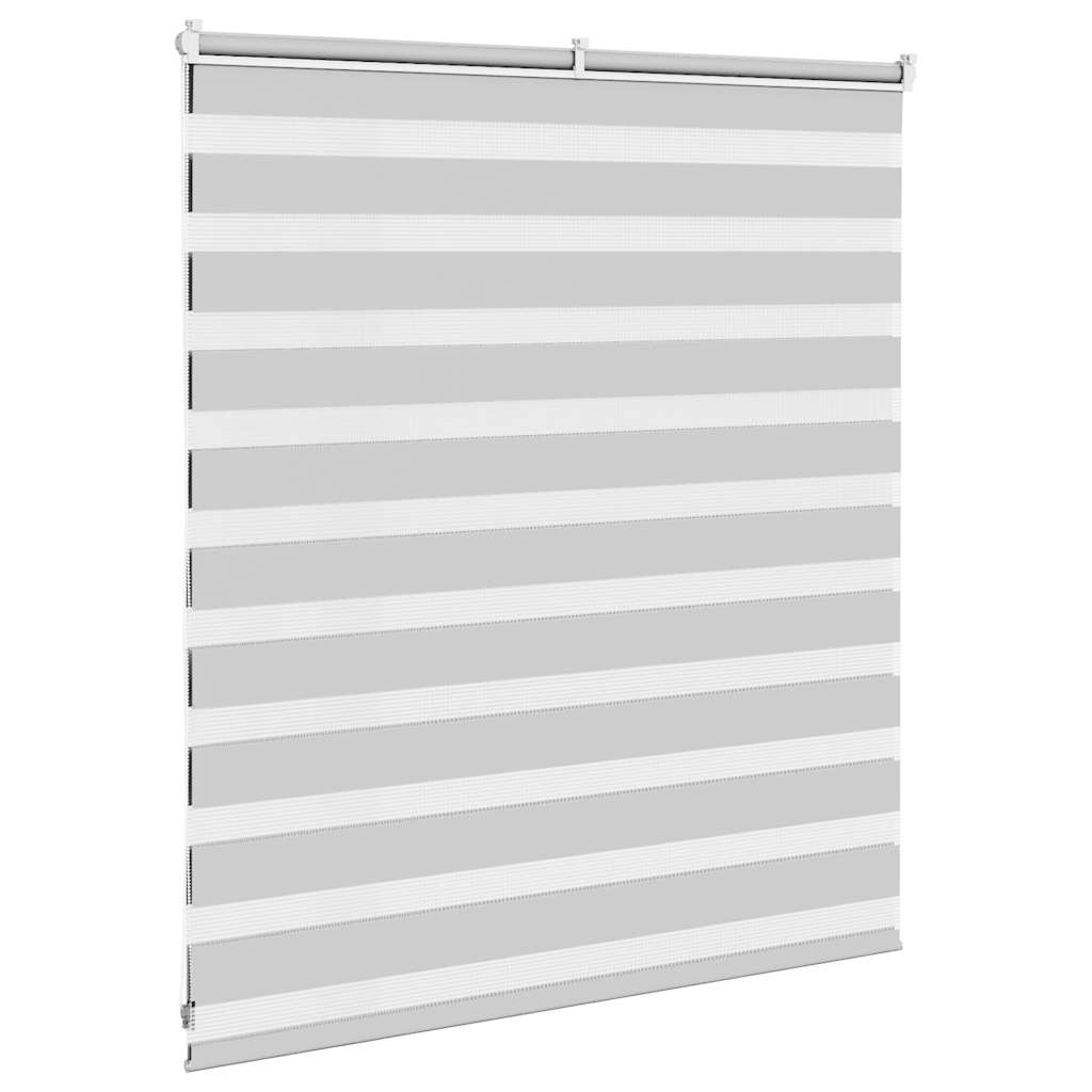 vidaXL Zebra Blind Light Grey 120x100 cm Fabric Width 115.9 cm Polyester 4