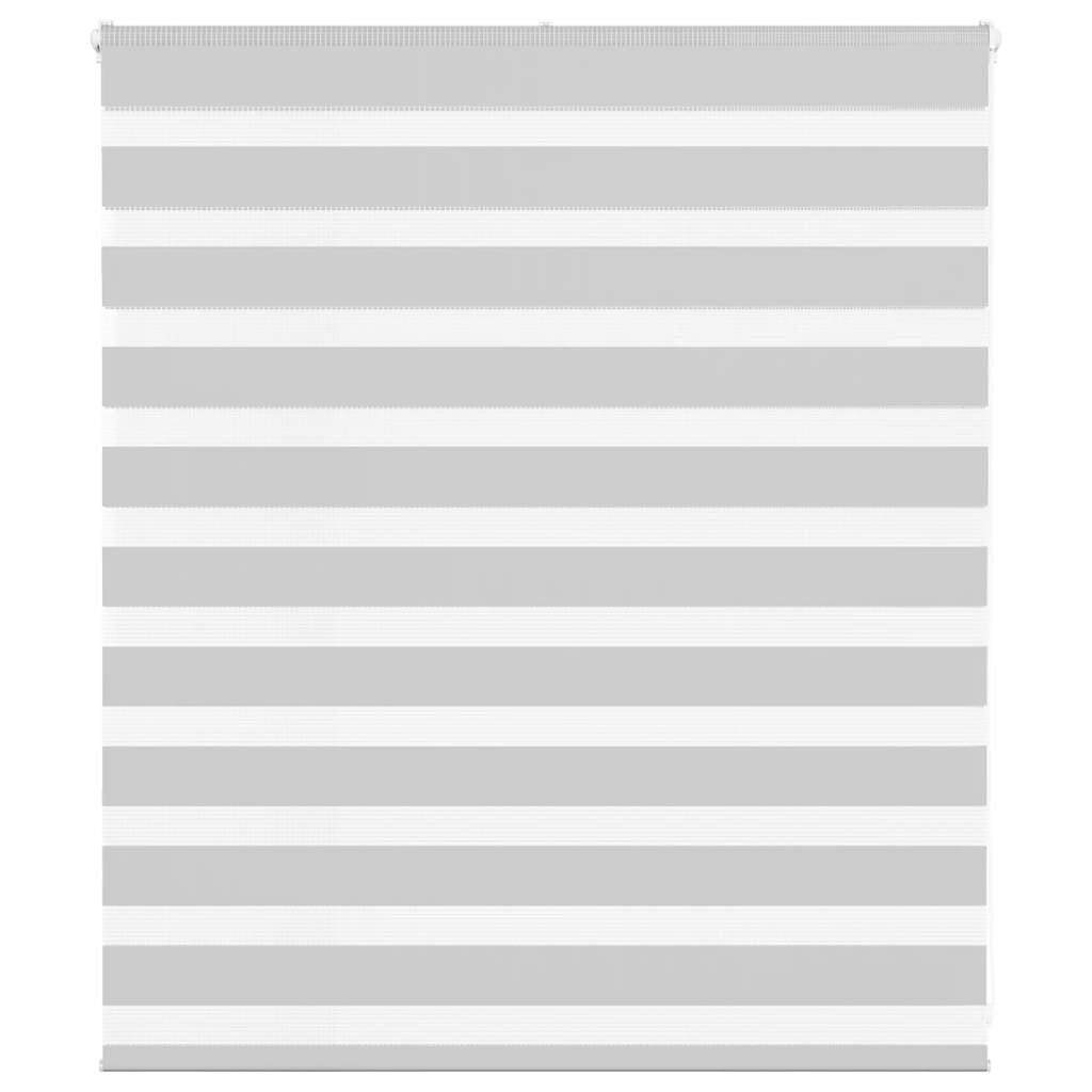 vidaXL Zebra Blind Light Grey 125x100 cm Fabric Width 120.9 cm Polyester 1