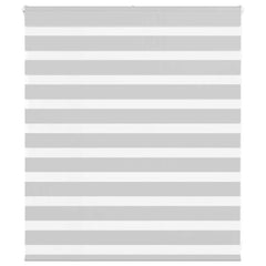vidaXL Zebra Blind Light Grey 130x100 cm Fabric Width 125.9 cm Polyester 1