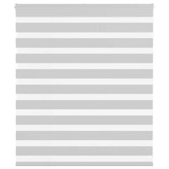 vidaXL Zebra Blind Light Grey 135x100 cm Fabric Width 130.9 cm Polyester 1