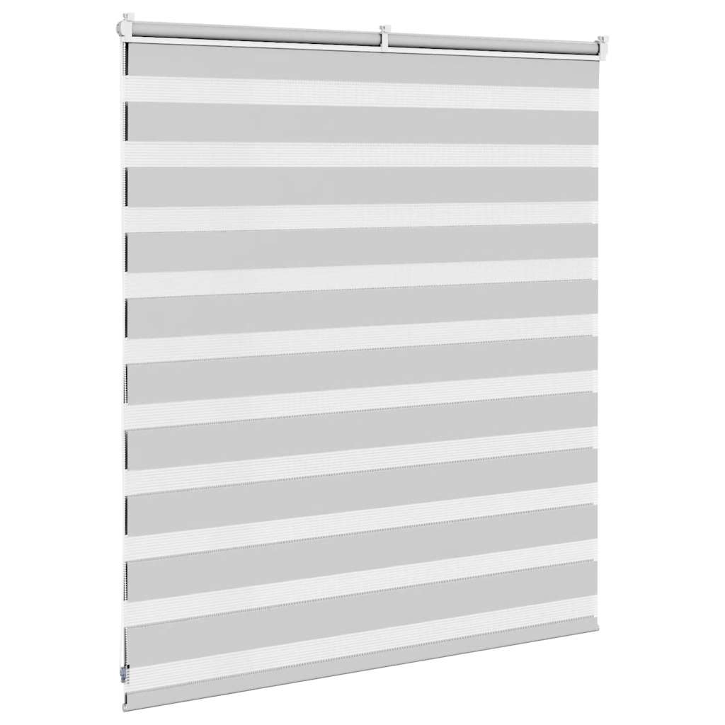 vidaXL Zebra Blind Light Grey 135x100 cm Fabric Width 130.9 cm Polyester 4
