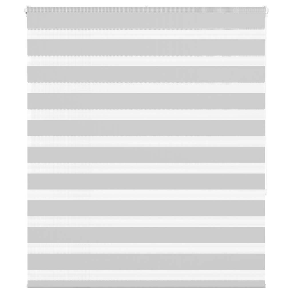 vidaXL Zebra Blind Light Grey 125x150 cm Fabric Width 120.9 cm Polyester 1