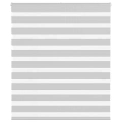 vidaXL Zebra Blind Light Grey 125x150 cm Fabric Width 120.9 cm Polyester 1