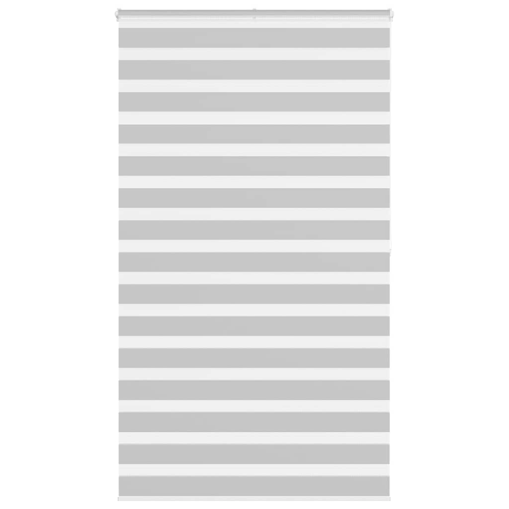 vidaXL Zebra Blind Light Grey 135x200 cm Fabric Width 130.9 cm Polyester 1