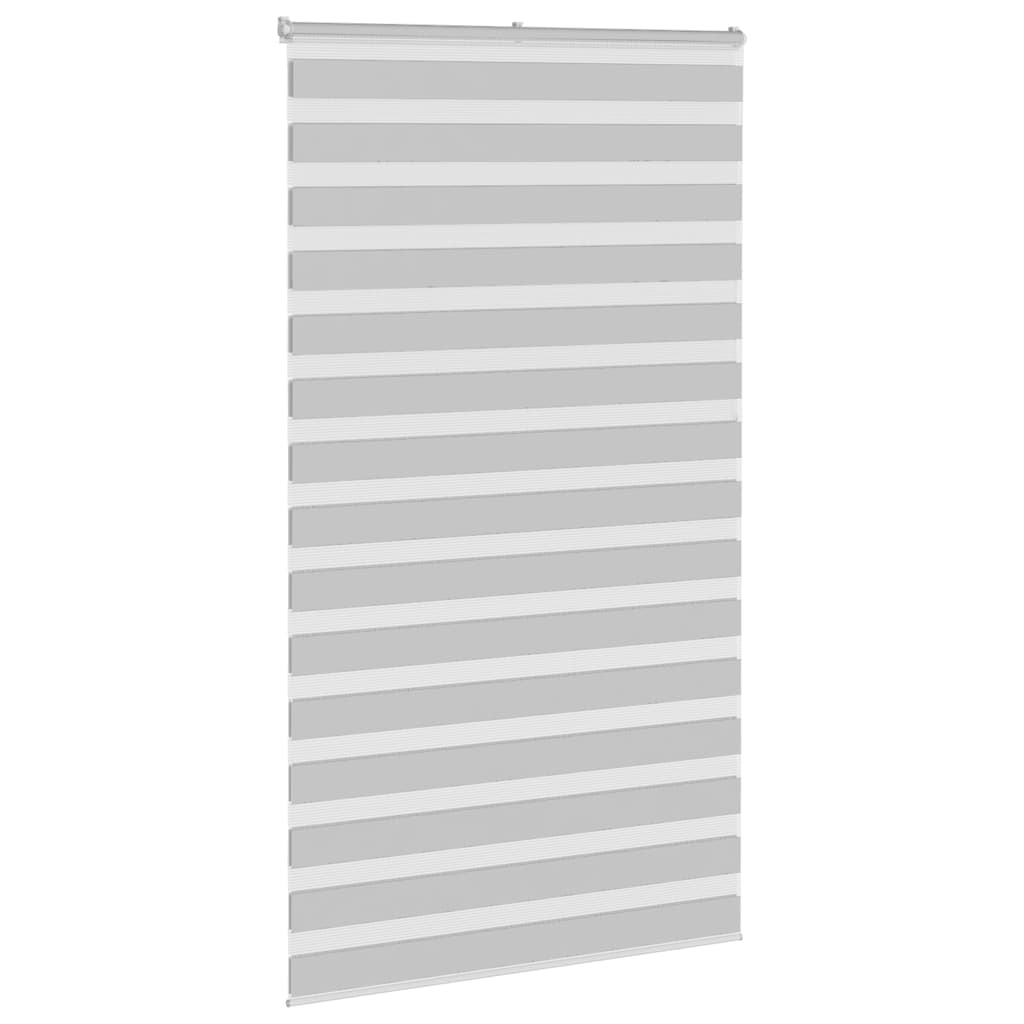 vidaXL Zebra Blind Light Grey 135x200 cm Fabric Width 130.9 cm Polyester 3