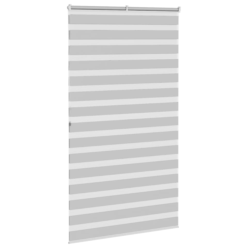 vidaXL Zebra Blind Light Grey 135x200 cm Fabric Width 130.9 cm Polyester 4