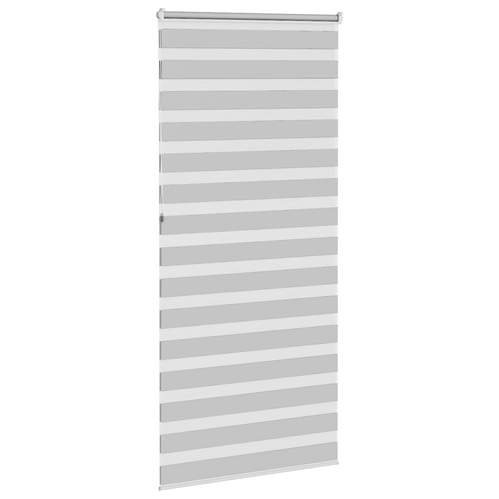 vidaXL Zebra Blind Light Grey 100x230 cm Fabric Width 95.9 cm Polyester 4