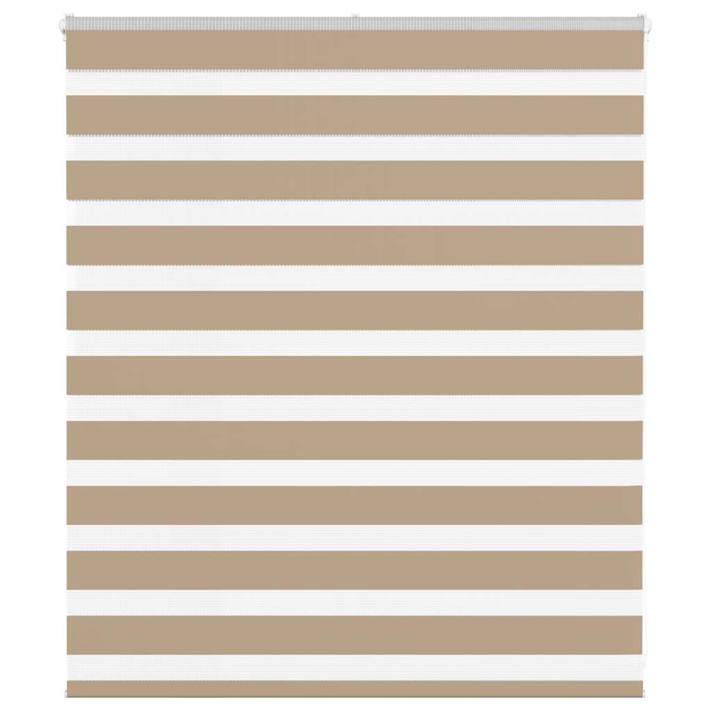 vidaXL Zebra Blind Sand Brown 120x100 cm Fabric Width 115.9 cm Polyester 1