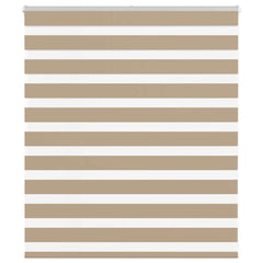 vidaXL Zebra Blind Sand Brown 120x100 cm Fabric Width 115.9 cm Polyester 1