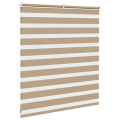vidaXL Zebra Blind Sand Brown 120x100 cm Fabric Width 115.9 cm Polyester 4