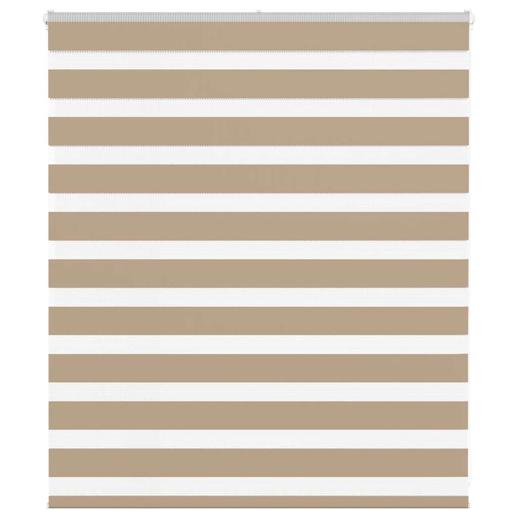 vidaXL Zebra Blind Sand Brown 125x100 cm Fabric Width 120.9 cm Polyester 1