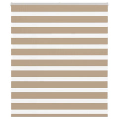 vidaXL Zebra Blind Sand Brown 130x100 cm Fabric Width 125.9 cm Polyester 1