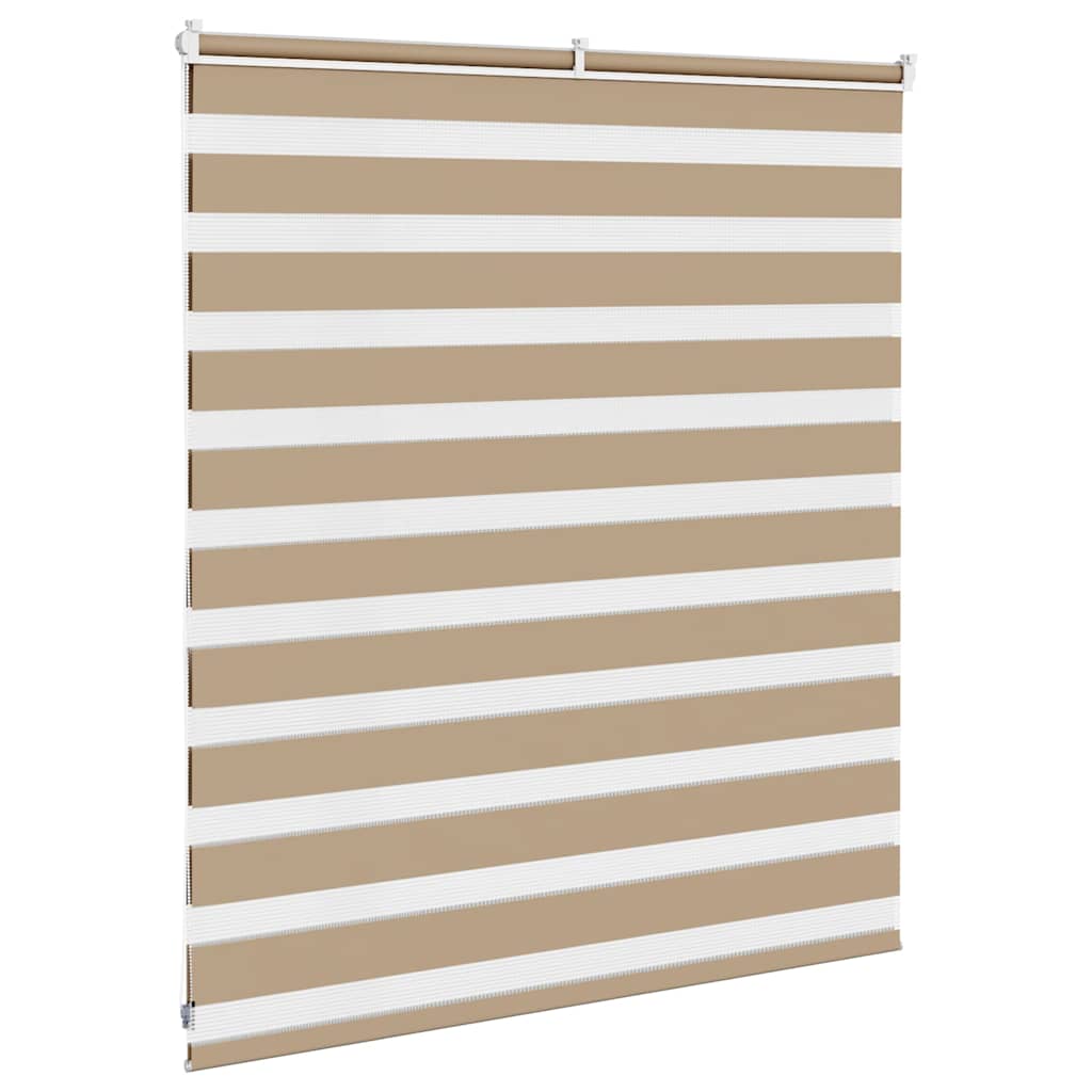 vidaXL Zebra Blind Sand Brown 135x100 cm Fabric Width 130.9 cm Polyester 4