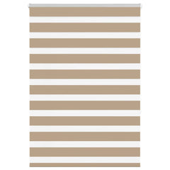 vidaXL Zebra Blind Sand Brown 115x150 cm Fabric Width 110.9 cm Polyester 1