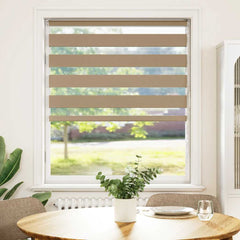 vidaXL Zebra Blind Sand Brown 115x150 cm Fabric Width 110.9 cm Polyester 2