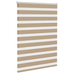vidaXL Zebra Blind Sand Brown 115x150 cm Fabric Width 110.9 cm Polyester 3