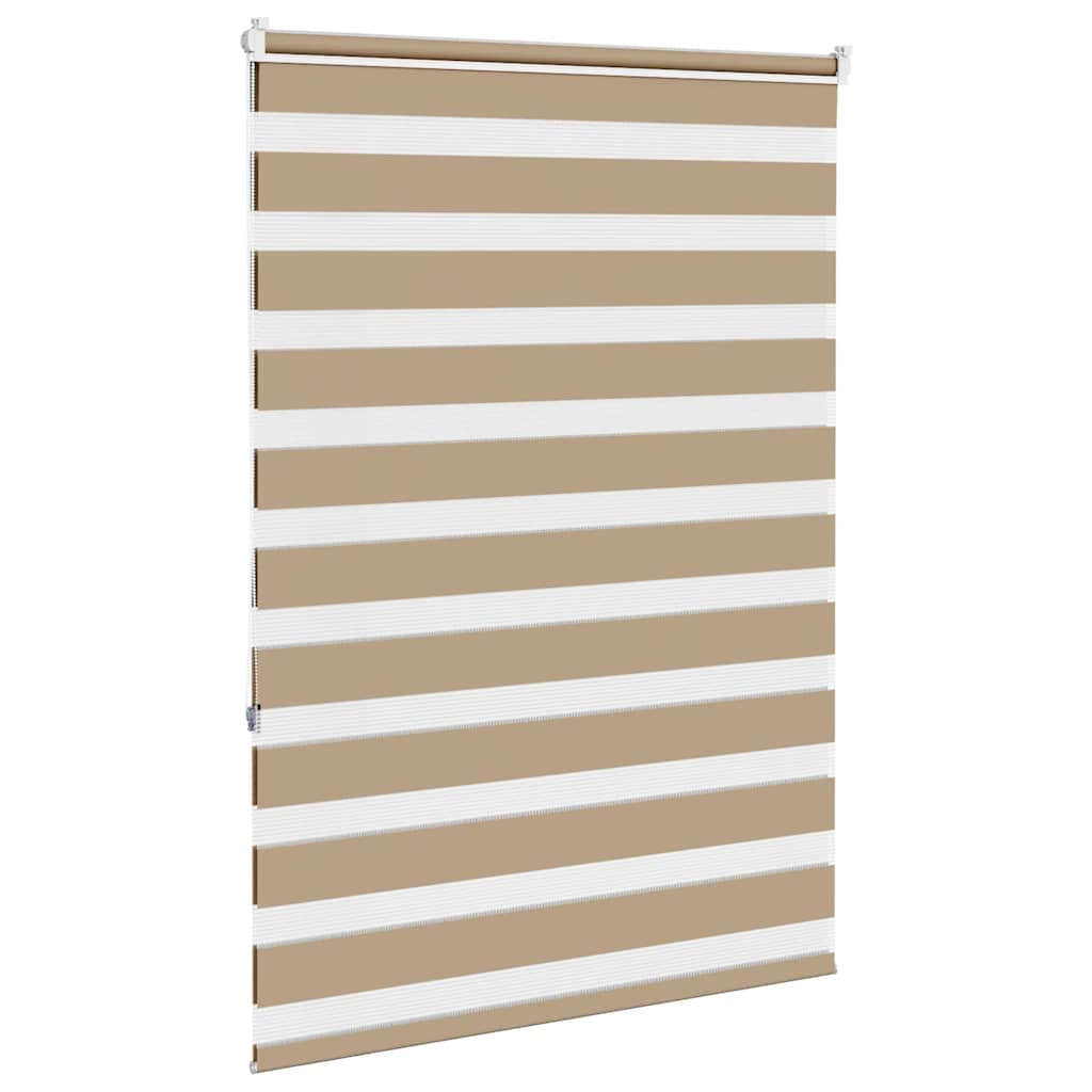 vidaXL Zebra Blind Sand Brown 115x150 cm Fabric Width 110.9 cm Polyester 4