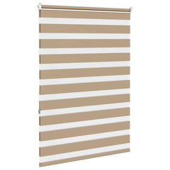 vidaXL Zebra Blind Sand Brown 115x150 cm Fabric Width 110.9 cm Polyester 4