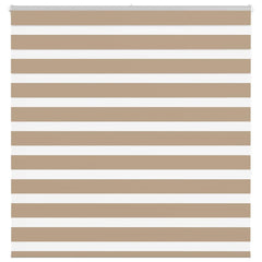 vidaXL Zebra Blind Sand Brown 140x150 cm Fabric Width 135.9 cm Polyester 1