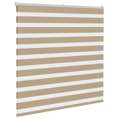 vidaXL Zebra Blind Sand Brown 140x150 cm Fabric Width 135.9 cm Polyester 3