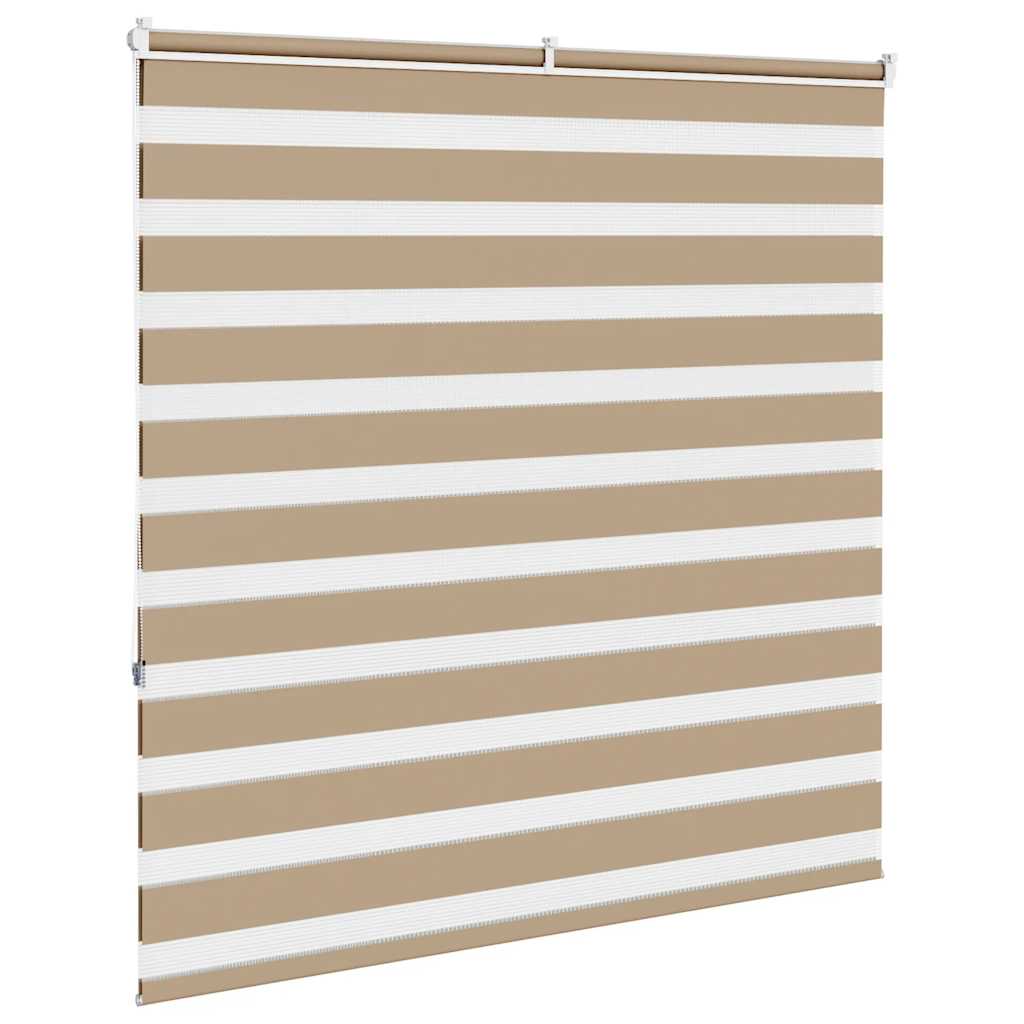 vidaXL Zebra Blind Sand Brown 150x150 cm Fabric Width 145.9 cm Polyester 4