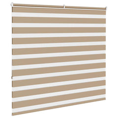 vidaXL Zebra Blind Sand Brown 160x150 cm Fabric Width 155.9 cm Polyester 4