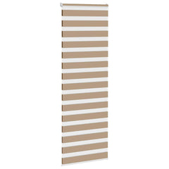 vidaXL Zebra Blind Sand Brown 80x200 cm Fabric Width 75.9 cm Polyester 3